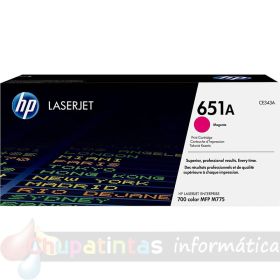 HP CE343A Magenta Cartucho de Tóner Original - 651A