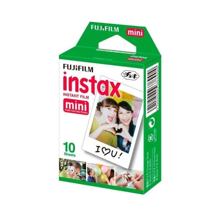 Fujifilm Instax mini Pack de 10 Peliculas de Fotos Instantaneas - Validas para todas las Camaras mini de Instax - Formato de Impresion (Tamaño de la Imagen: 46x62mm)