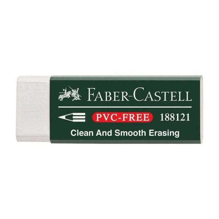 Faber-Castell 7081 N Goma de Borrar de Plastico sin PVC - Borrado Limpio y Facil