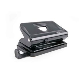 Rapesco 810 Taladro Perforador Metalico - Hasta 12 Hojas - Marcas de Formato - Facil Vaciado - Color Negro