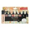 Stabilo Boss Naturecolors Pack de 8 Marcadores - Trazo entre 2 y 5mm - Tinta con Base de Agua - Colores Siena, Beige, Ocre Oscuro, Gris Calido, Verde Barro, Verde Tierra y Negro (x2)
