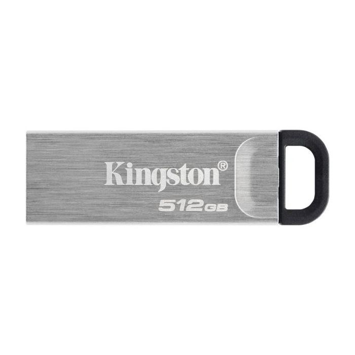 Kingston DataTraveler Kyson Memoria USB 512GB - 3.2 Gen 1 - 200 MB/s en Lectura - Diseño Metalico - Color Plata (Pendrive)
