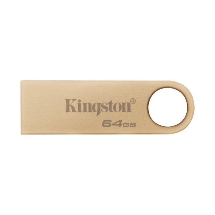 Kingston DataTraveler SE9 G3 Memoria USB-A 3.2 Gen 1 64GB - 220 MB/s en Lectura - Diseño Metalico - Color Oro (Pendrive)