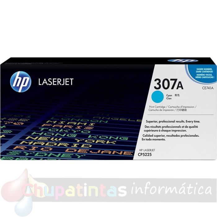 HP CE741A Cian Cartucho de Tóner Original - 307A