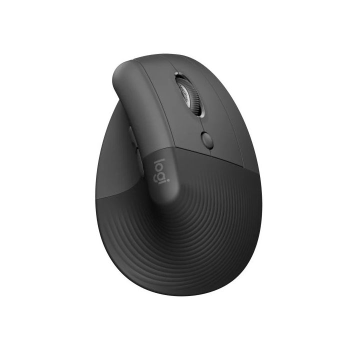 Logitech Lift Raton Vertical Bluetooth e Inalambrico USB 4000dpi - 5 Botones - Uso Diestro - Color Negro/Gris