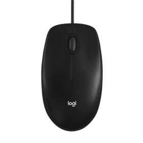 Logitech M100 Raton USB 1000dpi - 3 Botones - Uso Ambidiestro - Cable de 1.80m - Color Negro