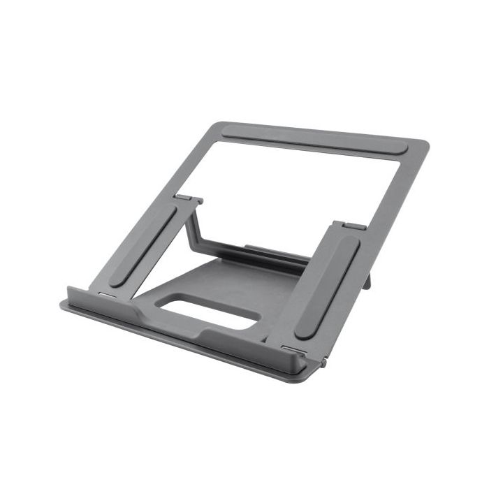Coolbox ATRIL02 Soporte para Portatil hasta 17" - Aluminio - Plegable - Gomas Antideslizantes - Color Gris