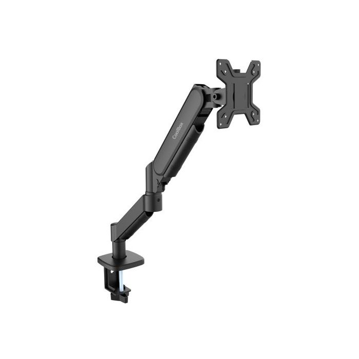 Coolbox M02 Soporte de Mesa con Brazo Articulado para Monitor Hasta 32" - Giratorio e Inclinable - Gestion de Cables - Peso Max 8kg - VESA 100x100mm - Color Negro