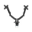 Coolbox M02D Soporte de Mesa con Brazos Articulados para 2 Monitores Hasta 32" - Giratorio e Inclinable - Piston de Gas - Peso Max 8kg x Brazo - VESA 100x100mm