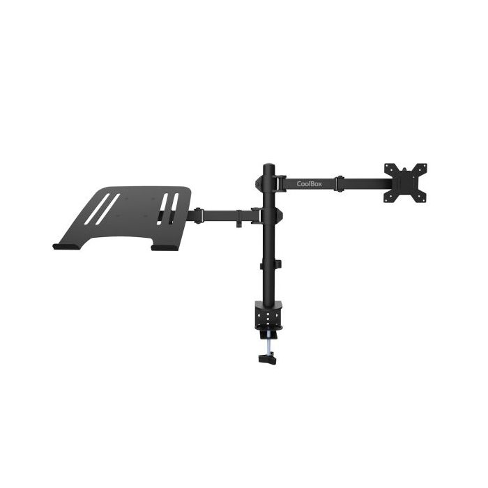 Coolbox MP01 Soporte de Mesa Giratorio e Inclinable para Portatil y Monitor/TV 8Kg de Hasta 32" - Color Negro