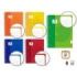 Golden Extra Cuaderno Espiral A4 80 Hojas 90grs Cuadricula 5x5 - Hojas Microperforadas con Banda de Color - Tapa Extradura Forrada - Colores Surtidos