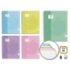 Golden Extra Cuaderno Espiral A4 80 Hojas 90grs Cuadricula 5x5 - Hojas Microperforadas con Banda de Color - Tapa Extradura Forrada - Colores Pastel Surtidos
