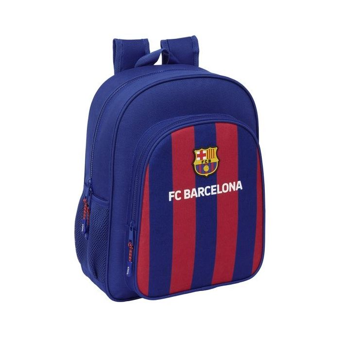 Safta F.C. Barcelona Mochila Infantil - Adaptable a Carro - Asa de Mano - 32x38x12cm - Color Rojo y Azul