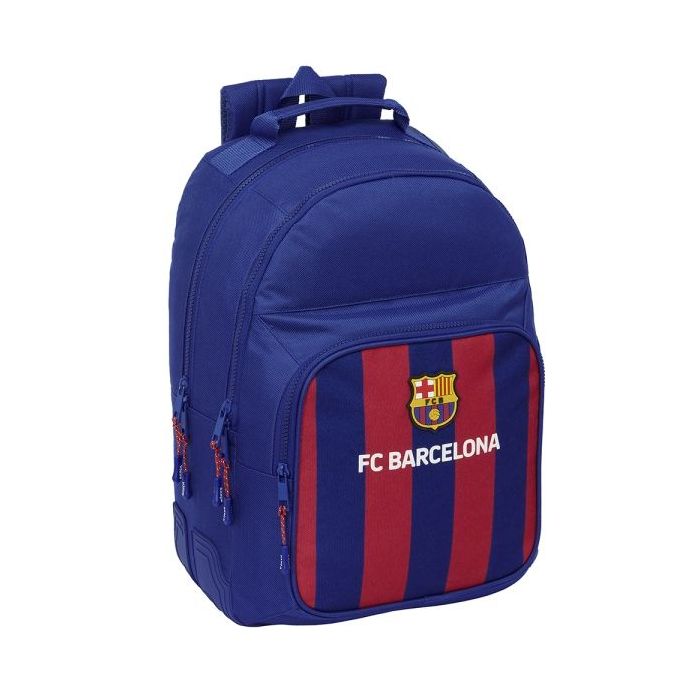 Safta F.C. Barcelona Mochila - Adaptable a Carro - 2 Compartimentos - Asa de Mano - 32x42x15cm - Color Rojo y Azul
