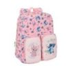 Safta Stitch Beach Mochila Infantil Bolsillos - Adaptable a Carro - Asa de Mano - 26x34x11cm - Color Rosa