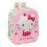 Safta Hello Kitty Mochila Guarderia 3D - Asa de Mano - Compartimento Principal con Cremallera - 22x27x10cm - Color Rosa