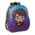Safta Harry Potter Mochila 3D - Asa de Mano - Portabotellas Lateral - 27x33x10cm - Color Azul