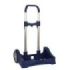 Safta Evolution Carro Portamochilas- Sujecion Universal - Ruedas de 14cm Antivibracion - Aluminio/PP - 40x85x28cm - Color Azul Oscuro