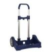 Safta Evolution Carro Portamochilas- Sujecion Universal - Ruedas de 14cm Antivibracion - Aluminio/PP - 40x85x28cm - Color Azul Oscuro