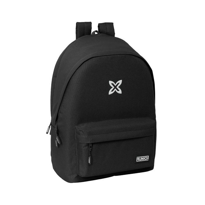 Safta Munich Basicos Mochila para Portatil 15.6" - Conector USB - 2 Compartimentos - 31x44x18cm - Color Negro