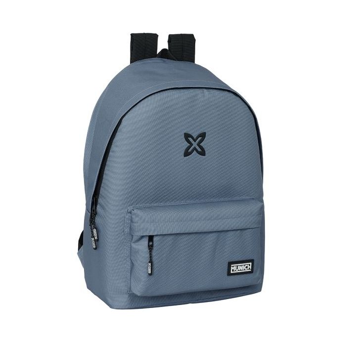Safta Munich Basicos Mochila para Portatil 15.6" - Conector USB - 2 Compartimentos - 31x44x18cm - Color Gris
