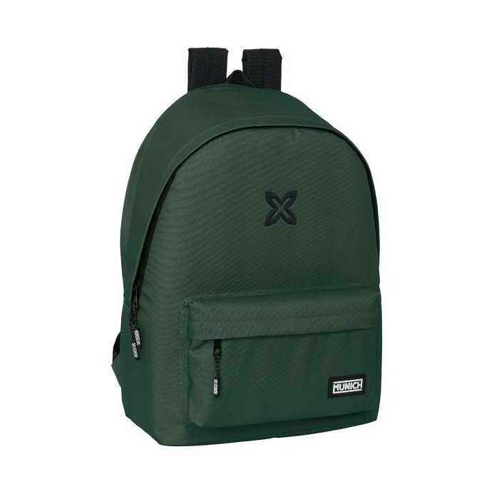 Safta Munich Basicos Mochila para Portatil 15.6" - Conector USB - 2 Compartimentos - 31x44x18cm - Color Verde