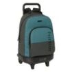 Safta Urban Style Mochila con Carro Integrado - Extraible para Facilitar su Limpieza - Base Reforzada - Asa Extraible - 33x45x22cm - Color Negro/Verde