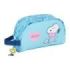 Safta Snoopy Love Neceser Adaptable a Carro - 1 Compartimento - Asa de Mano - 26x16x9cm - Color Azul Claro