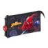 Safta Spider-Man Attack Estuche Portatodo - 3 Compartimentos - 22x12x3cm - Color Negro