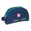 Safta Benetton Damero Neceser - 1 Compartimento - Asa de Mano - 28x18x10cm - Color Azul Marino