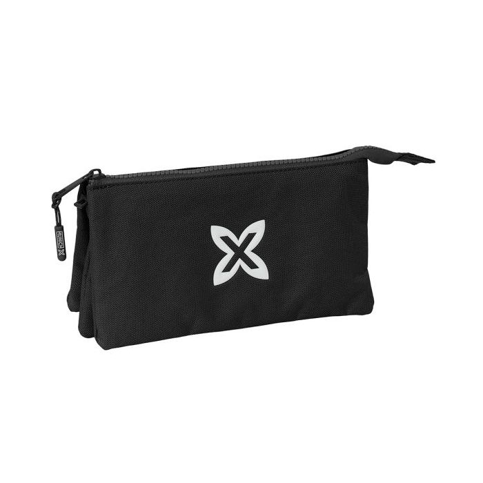 Safta Munich Basicos Estuche Portatodo - 3 Compartimentos - 22x12x3cm - Color Negro