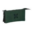 Safta Munich Basicos Estuche Portatodo - 3 Compartimentos - 22x12x3cm - Color Verde