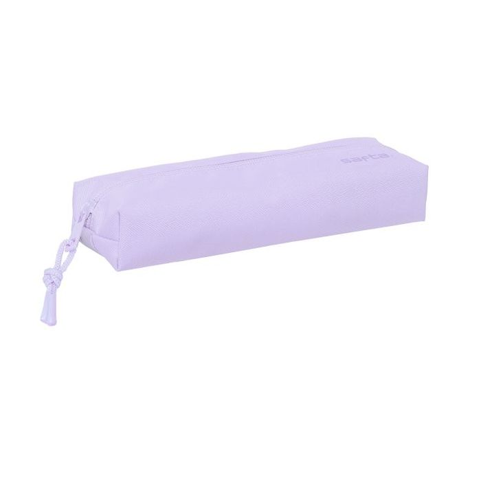 Safta Estuche Portatodo de 22cm - 1 Compartimento - Rectangular - Goma Elastica Trasera - 22x4x7cm - Color Lavanda