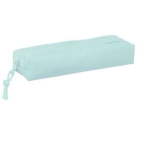 Safta Estuche Portatodo de 22cm - 1 Compartimento - Rectangular - Goma Elastica Trasera - 22x4x7cm - Color Azul Claro