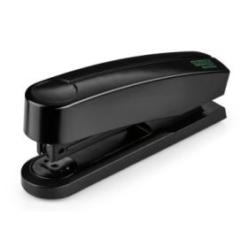 Novus B2 re+new Grapadora de Sobremesa - Fabricada con Plastico Reciclado - Hasta 25 Hojas - Grapado Abierto, Cerrado y Clavado - Incluye 200 Grapas - Color Negro