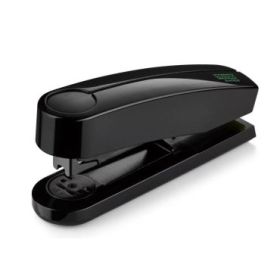 Novus B4 re+new Grapadora de Sobremesa - Fabricada con Plastico Reciclado - Hasta 40 Hojas - Grapado Abierto, Cerrado y Clavado - Incluye 200 Grapas - Color Negro
