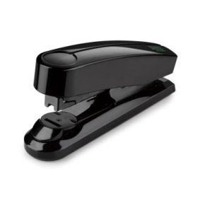 Novus B 4FC re+new Grapadora de Sobremesa - Fabricada con Plastico Reciclado - Hasta 50 Hojas - Grapado Plano Abierto, Cerrado y Clavado - Incluye 200 Grapas - Color Negro