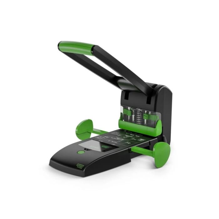 Novus B 2200 re+new Perforadora para Gruesos - Fabricado con Plastico Reciclado - Hasta 200 Hojas - Perforacion de 2 o 4 Agujeros