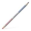 Faber-Castell Jumbo Grip Lapiz Bicolor Triangular - Zona de Agarre - Respetuoso con el Medio Ambiente - Mina Resistente a la Rotura - Color Rojo/Azul