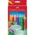 Faber-Castell Jumbo Grip Pack de 12 Lapices de Colores Triangulares con Grip de Agarre - Mina Extragruesa Jumbo - Acuarelable y Lavable - Colores Surtidos