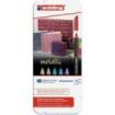 Edding 1200 Metallic Pack de 6 Rotuladores - Punta Redonda - Trazo 1mm - Tinta con Base de Agua - Colores Oro, Plata, Rojo, Azul, Violeta y Verde Metalizados