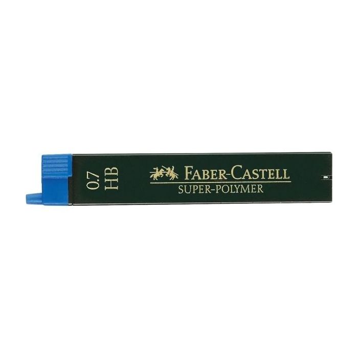 Faber-Castell 9067 Pack de 12 Minas Super-Polymer para Portaminas 0.7 HB - Resistentes y Suaves
