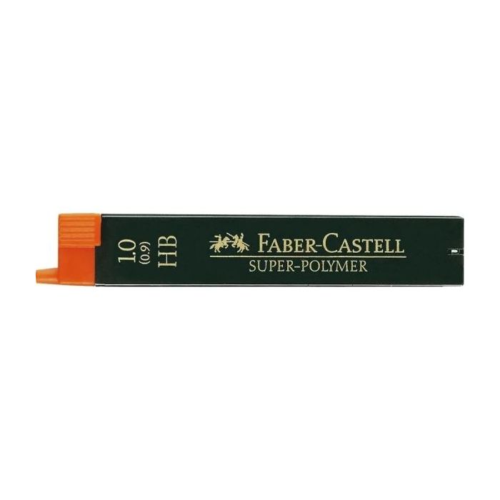 Faber-Castell 9069 Pack de 12 Minas Super-Polymer para Portaminas 1.0 HB - Resistentes y Suaves