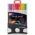 Stabilo Pen 68 Brush Arty Caja de Plastico Rigida con 30 Rotuladores - Punta de Pincel - Tinta a Base de Agua - Colores Surtidos