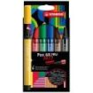 Stabilo Pen 68 MAX Arty Pack de 6 Rotuladores - Punta de Fibra Biselada - Trazo entre 1-5mm aprox. - Tinta a Base de Agua - Colores Surtidos