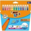 Bic Kids Couleur XL Pack de 12 Rotuladores - Punta Ancha - Lavable - Colores Surtidos