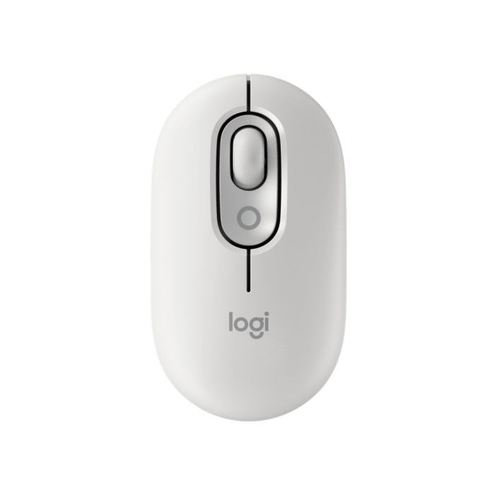 Logitech POP Mouse Raton Inalambrico 1000dpi - 4 botones - Multidispositivo - Color Blanco Crudo