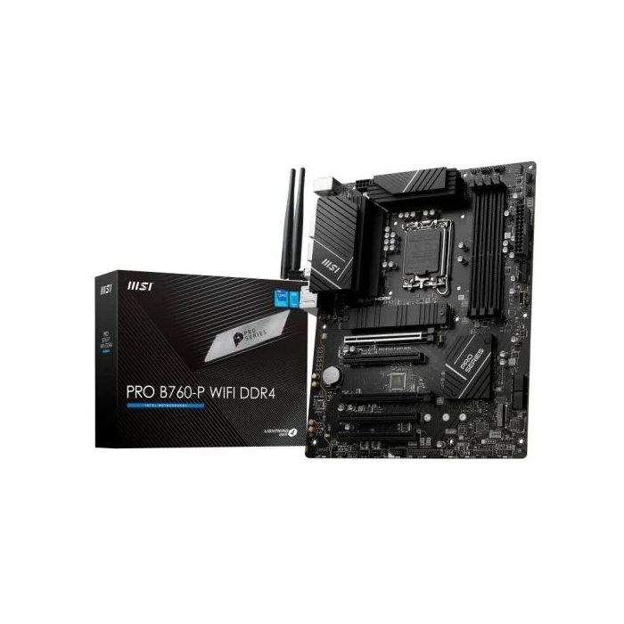 MSI Pro B760-P Placa Base Intel  LGA 1700 WiFi, DDR4, HDMI, 4x Sata III, RJ-45, USB 2.0/3.2