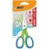 Bic Comfort Tijera Escolar de Acero Inoxidable 13cm - Mango Suave - Apta Para Zurdos - Colores Surtidos Aleatorio