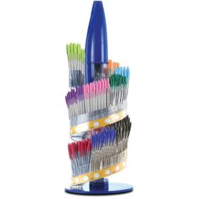 Bic Cristal Family Expositor de 770 Boligrafos de Bola - Punta Redonda de 1.6mm - Trazo 0.42mm - Tinta con Base de Aceite - Colores Surtidos